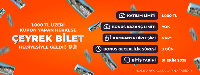 Bİ’TALİH’TEN ÇEYREK BİLET HEDİYE!
